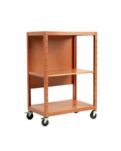 Harbor Crest Empty Rolling Workshop Cart - Terracotta (synthetic illustration; no displayed measurements)