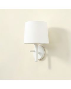 River Bluff Wall Sconce Mounted On A Plain Wall - White (synthetic illustration; no displayed measurements)