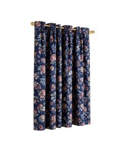 Kaster Lined Tailored Floral Room Darkening Rod Pocket Single Curtain Panel