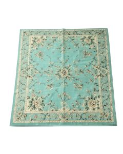 Floral Turquoise Area Rug (synthetic illustration; no displayed measurements)