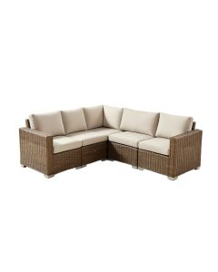 Don 3 Piece Rattan Sectional Seating Group With Cushions (synthetic illustration; no displayed measurements)