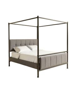 Avia Upholstered Low Profile Four Poster Bed (synthetic illustration; no displayed measurements)