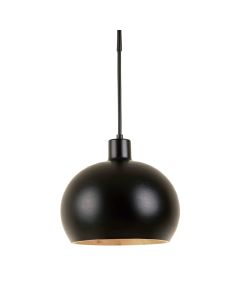 Alder Crossing Pendant Light Suspended From One Plain Cable - Black