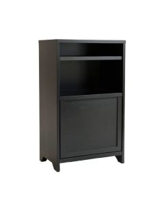 Maple Branch Freestanding Pull-Out Hamper Cabinet - Black (synthetic illustration; no displayed measurements)