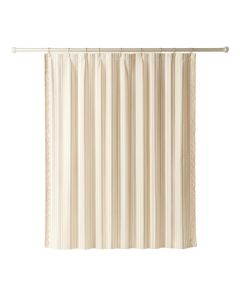 Alder Falls Shower Curtain Hanging Flat From A Plain Rod - Ivory