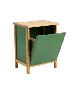 Sage Canyon Freestanding Pull-Out Hamper Cabinet - Green