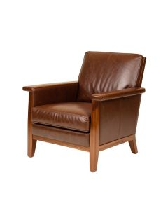 Maley 24.5 '' Wide Top Grain Leather Armchair (synthetic illustration; no displayed measurements)