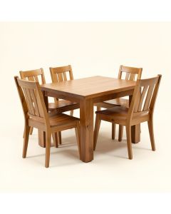 Alyssaann Butterfly Leaf Rubberwood Solid Wood Dining Set (synthetic illustration; no displayed measurements)