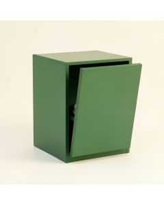 Fern Bend Freestanding Pull-Out Hamper Cabinet - Green (synthetic illustration; no displayed measurements)