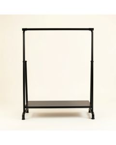 Rowan Arc Empty Garment Rack - Black (synthetic illustration; no displayed measurements)