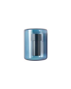 Olive Bend Wall Sconce Mounted On A Plain Wall - Blue