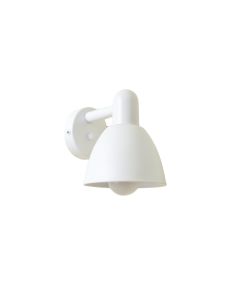 Flint Crossing Wall Sconce Mounted On A Plain Wall - White