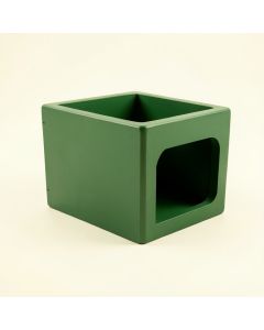 Dune Bend Empty Furniture-Style Litter Enclosure - Green (synthetic illustration; no displayed measurements)