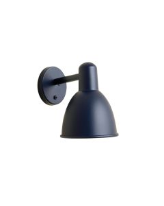 Heath Bridge Wall Sconce Mounted On A Plain Wall - Navy