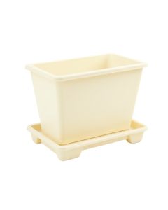 Field Brook Empty Raised Planter - Cream (synthetic illustration; no displayed measurements)