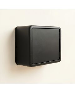 Sage Crest Wall-Mounted Entry Cabinet - Black (synthetic illustration; no displayed measurements)