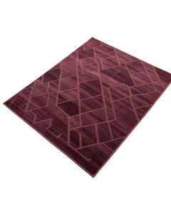 Lincroft Geometric Dark Pink Area Rug