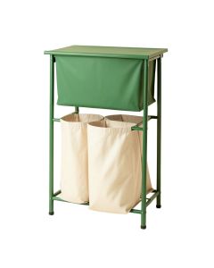 Ash Bluff Laundry Sorting Station With Plain Removable Bags - Green