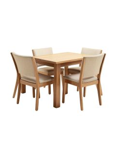 Ayedin 5 - Piece Rubberwood Solid Wood Dining Set