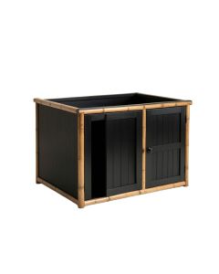 Rowan Brook Empty Furniture-Style Litter Enclosure - Black