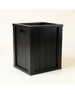 Pine Bluff Closed Outdoor Storage Box - Black (synthetic illustration; no displayed measurements)