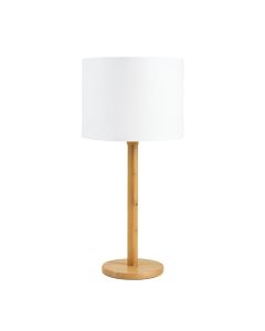 Elm Bend Floor Lamp With A Plain Fabric Shade - White (synthetic illustration; no displayed measurements)