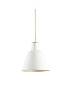 Moss Arc Pendant Light Suspended From One Plain Cable - White