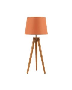 Harbor Bend Floor Lamp With A Plain Fabric Shade - Terracotta (synthetic illustration; no displayed measurements)
