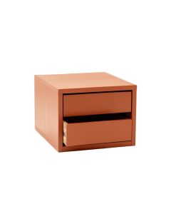 Maple Crossing Small-Parts Storage Drawer Cabinet - Terracotta