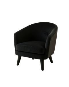 Heath Branch Upholstered Armchair - Black (synthetic illustration; no displayed measurements)