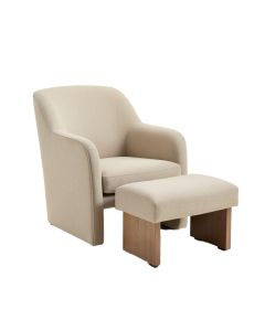 Lucea 25.5 '' Wide Barrel Chair And Ottoman (synthetic illustration; no displayed measurements)