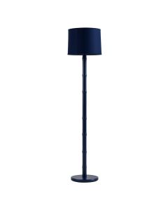 Holly Bend Floor Lamp With A Plain Fabric Shade - Navy (synthetic illustration; no displayed measurements)