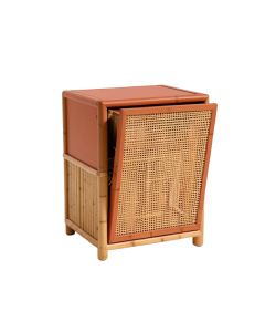 Hazel Branch Freestanding Pull-Out Hamper Cabinet - Terracotta (synthetic illustration; no displayed measurements)