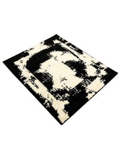 Abstract Black/Ivory Area Rug