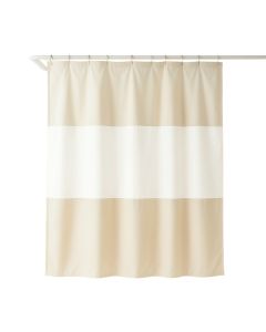 Willow Bend Shower Curtain Hanging Flat From A Plain Rod - Cream