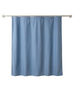 Stone Bend Shower Curtain Hanging Flat From A Plain Rod - Blue (synthetic illustration; no displayed measurements)