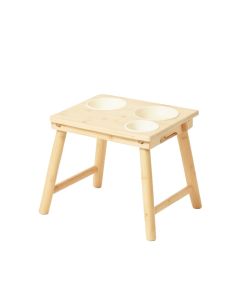 Moss Crossing Pet Feeding Stand With Two Plain Empty Bowls - Ivory (synthetic illustration; no displayed measurements)