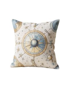 Constellation Zodiac Doodle Set Square Pillow Cover (synthetic illustration; no displayed measurements)