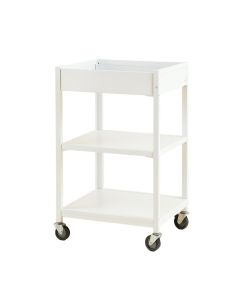 Shore Branch Empty Rolling Workshop Cart - White (synthetic illustration; no displayed measurements)