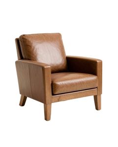 Sigrid 28 '' Wide Top Grain Leather Armchair (synthetic illustration; no displayed measurements)