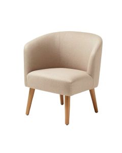Carolyn Upholstered Slat Back Side Chair In Light Brown (synthetic illustration; no displayed measurements)