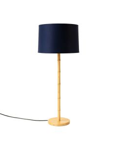 Brook Crossing Floor Lamp With A Plain Fabric Shade - Navy