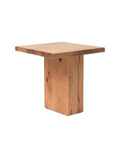 Teak Block End Table (synthetic illustration; no displayed measurements)