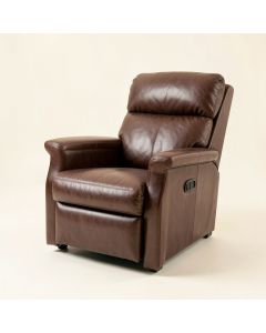 Troutman 33 '' Wide Faux Leather Power Standard Recliner With Massager (synthetic illustration; no displayed measurements)