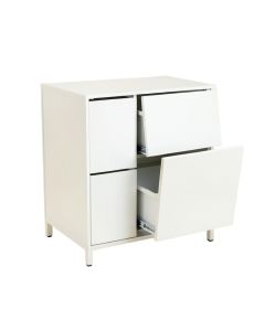 River Dale Freestanding Pull-Out Hamper Cabinet - White