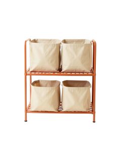 Heath Bend Laundry Sorting Station With Plain Removable Bags - Terracotta (synthetic illustration; no displayed measurements)