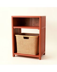 Birch Dale Freestanding Pull-Out Hamper Cabinet - Terracotta (synthetic illustration; no displayed measurements)