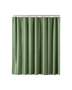 Willow Canyon Shower Curtain Hanging Flat From A Plain Rod - Green (synthetic illustration; no displayed measurements)
