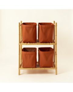 Olive Canyon Laundry Sorting Station With Plain Removable Bags - Terracotta (synthetic illustration; no displayed measurements)
