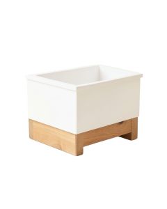 Sage Brook Empty Raised Planter - White (synthetic illustration; no displayed measurements)